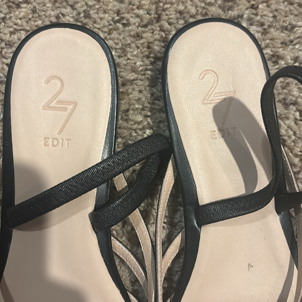 27 EDIT Black Leather Flats - Picture 7 of 9